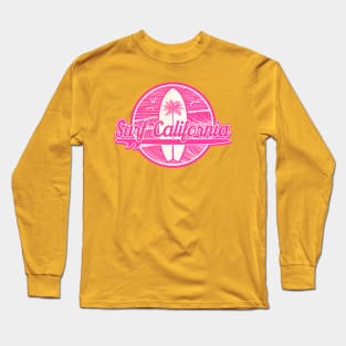 Surf California (Pink) Long Sleeve T-Shirt